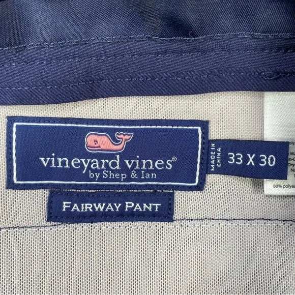 Vineyard Vines Fairway Pants Mens 33x30 Blue Stretch Golf Chinos 1P0254 - Picture 5 of 10